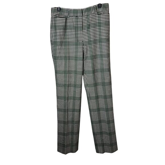 M.M.LaFleur Smith Straight Trouser Check Plaid Sharkskin Wool Pants 2 Preppy - Picture 2 of 9